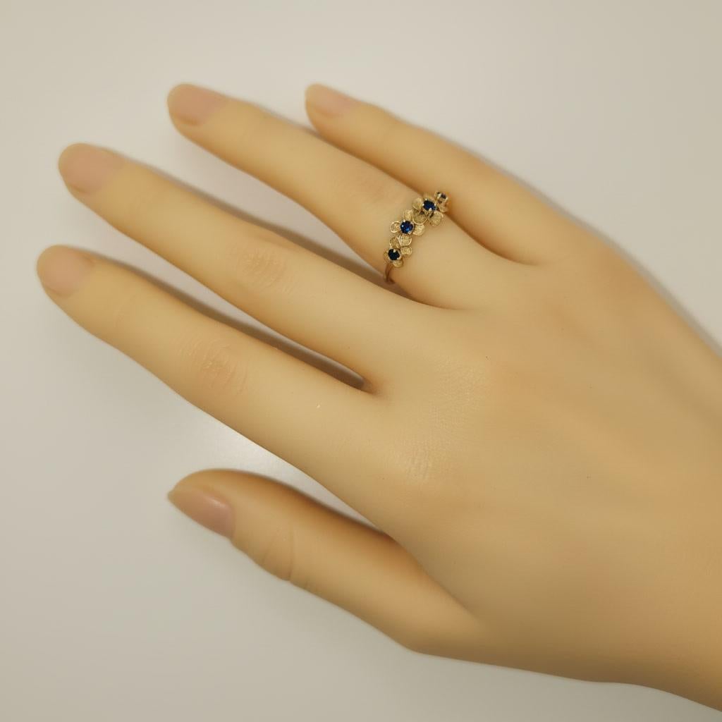 En vente :  Bague fleur en or 14k 7