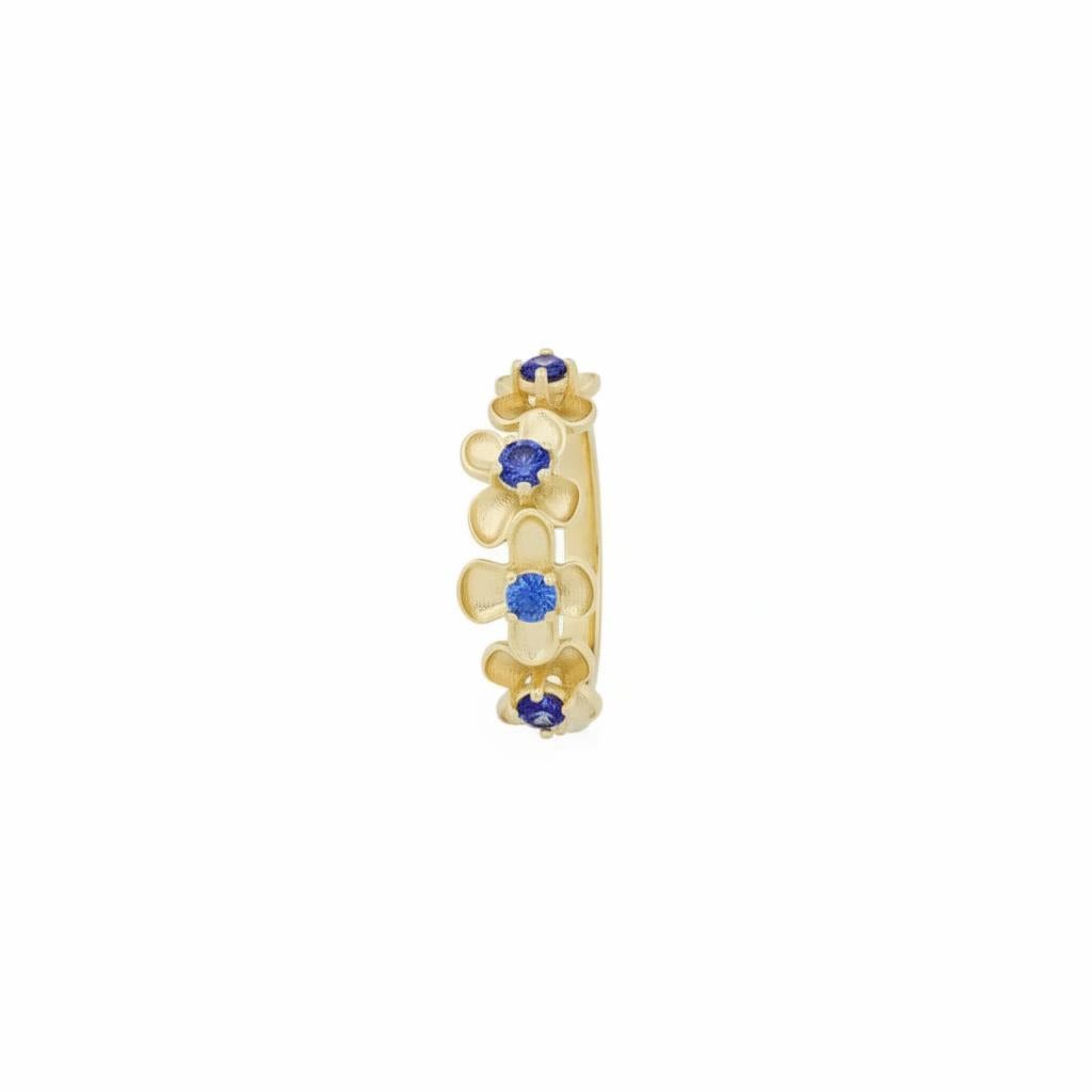 En vente :  Bague fleur en or 14k 2