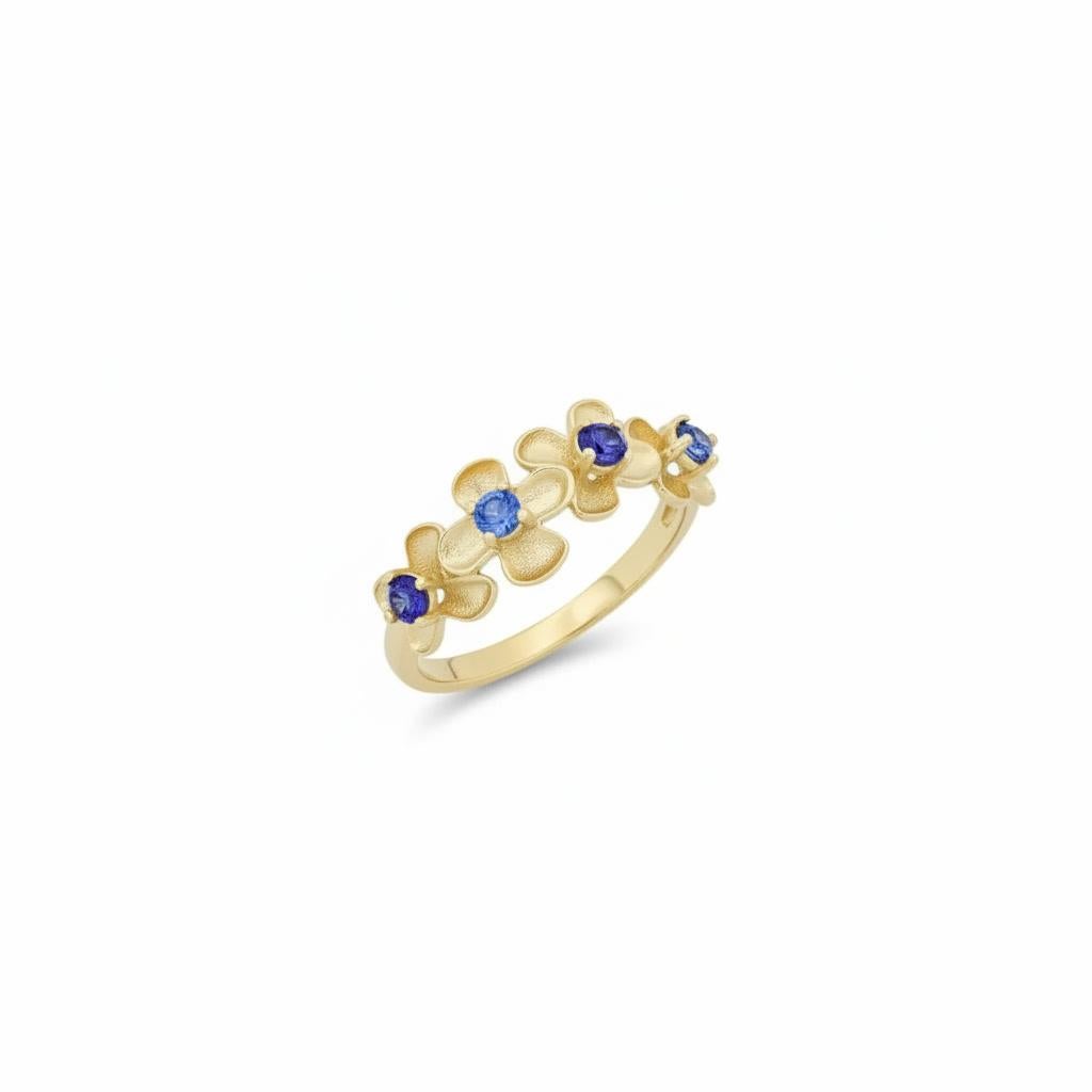 En vente :  Bague fleur en or 14k 3