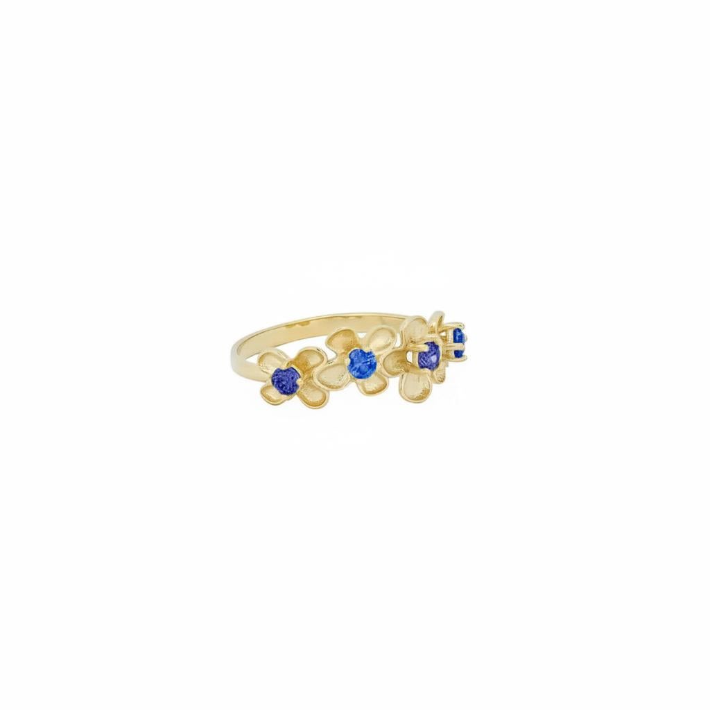 En vente :  Bague fleur en or 14k 5