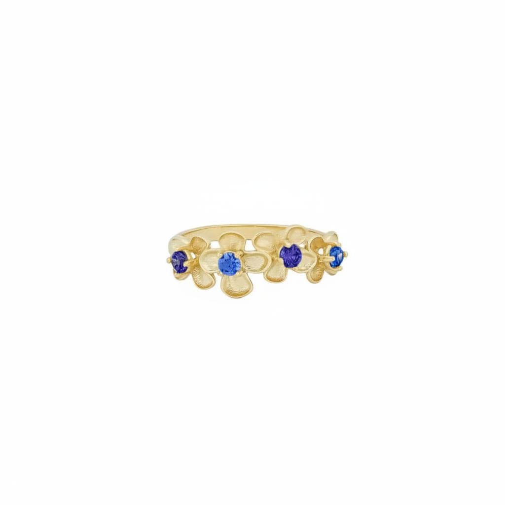 En vente :  Bague fleur en or 14k 6