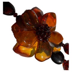Flower Amber Necklace