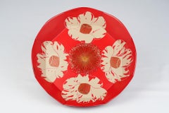“Flower and Flower” Lacquer Serving Dish by Kobayashi Miyako
