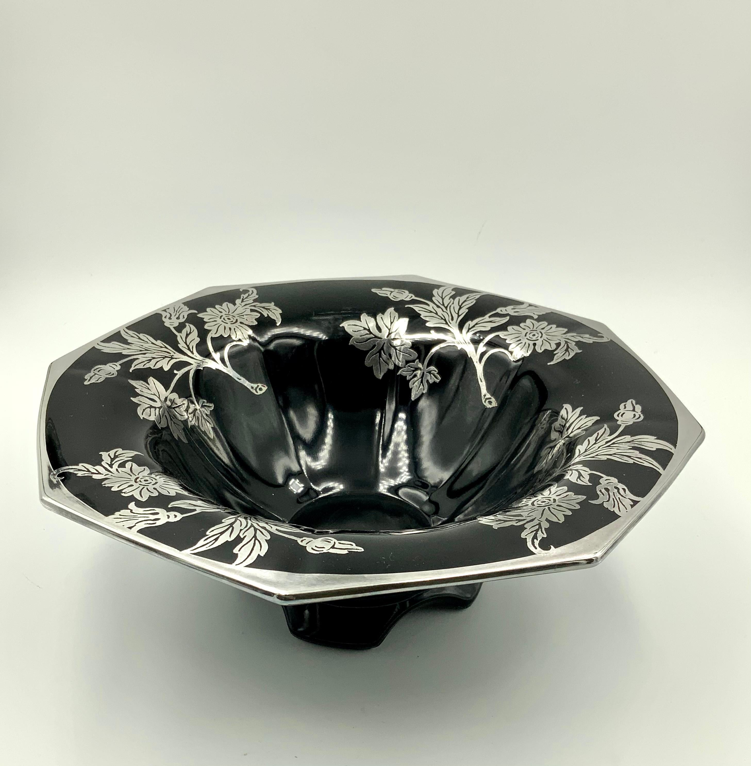 black amethyst glass bowl