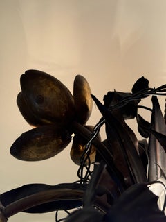 Flower Basket cChandelier Made of Brass and Copper, France 1920s