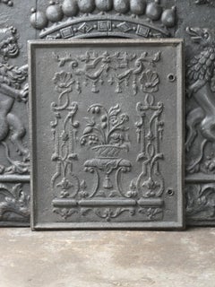 Flower Basket Fireback, Germany, 18th/19th Century