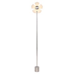 Flower Beige Ceramic and Chrome Floor Lamp by Hatsu