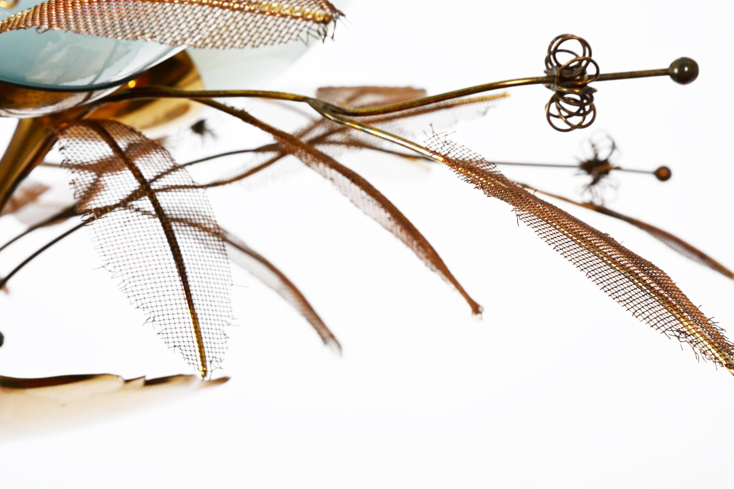 Lámpara Flower Bouquet de Paavo Tynell para Taito Oy con cristal azul en venta 1