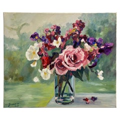 Flower Bouquet, Oil on canvas, by Patrice Guiraud, 2016