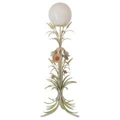 Lampada da terra a bouquet di fiori pastello 1960 Vintage Italian Lamp Covone di grano MidCentury