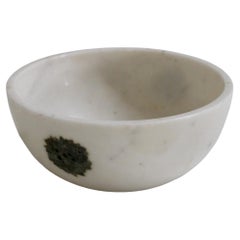 Flower Bowl in White Marble Handcrafted in India by Stephanie Odegard