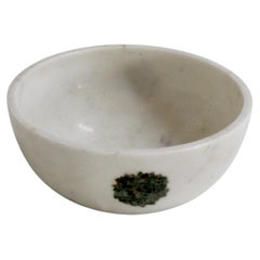 Flower Bowl in White Marble Handcrafted in India by Stephanie Odegard