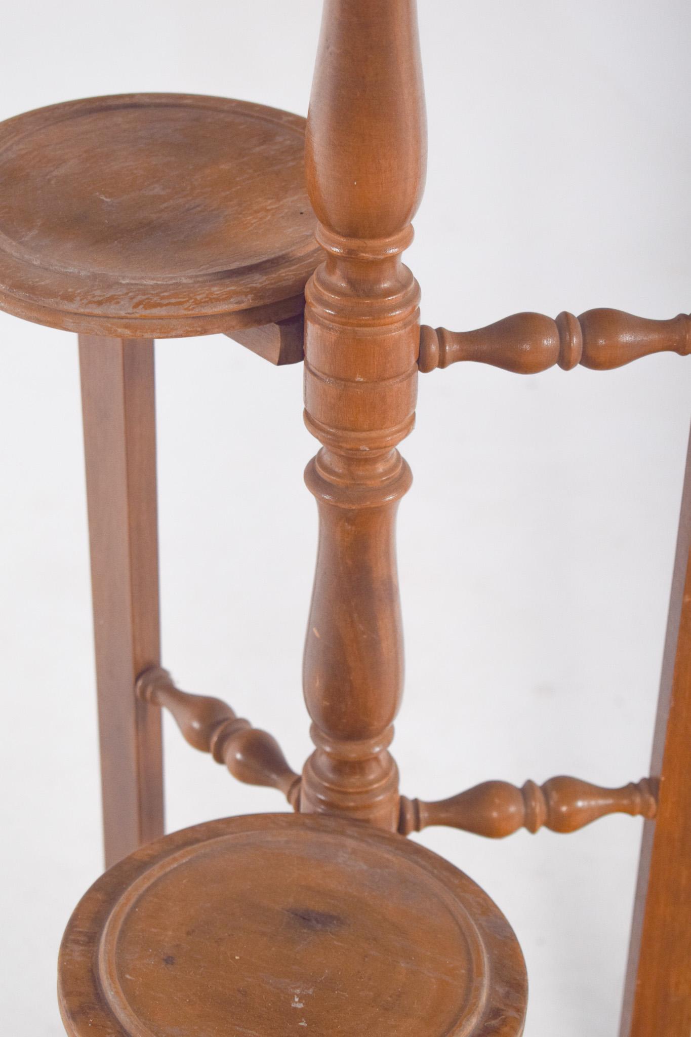 Portuguese Flower Box with Circular Supports for Three Pots For Sale