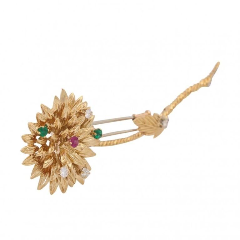 UNVAK Rhinestone Flower Brooch For Women – Crystal Flower Lapel Pin For Jackets, Blouses, Gifts For Wife, Mother, BFF