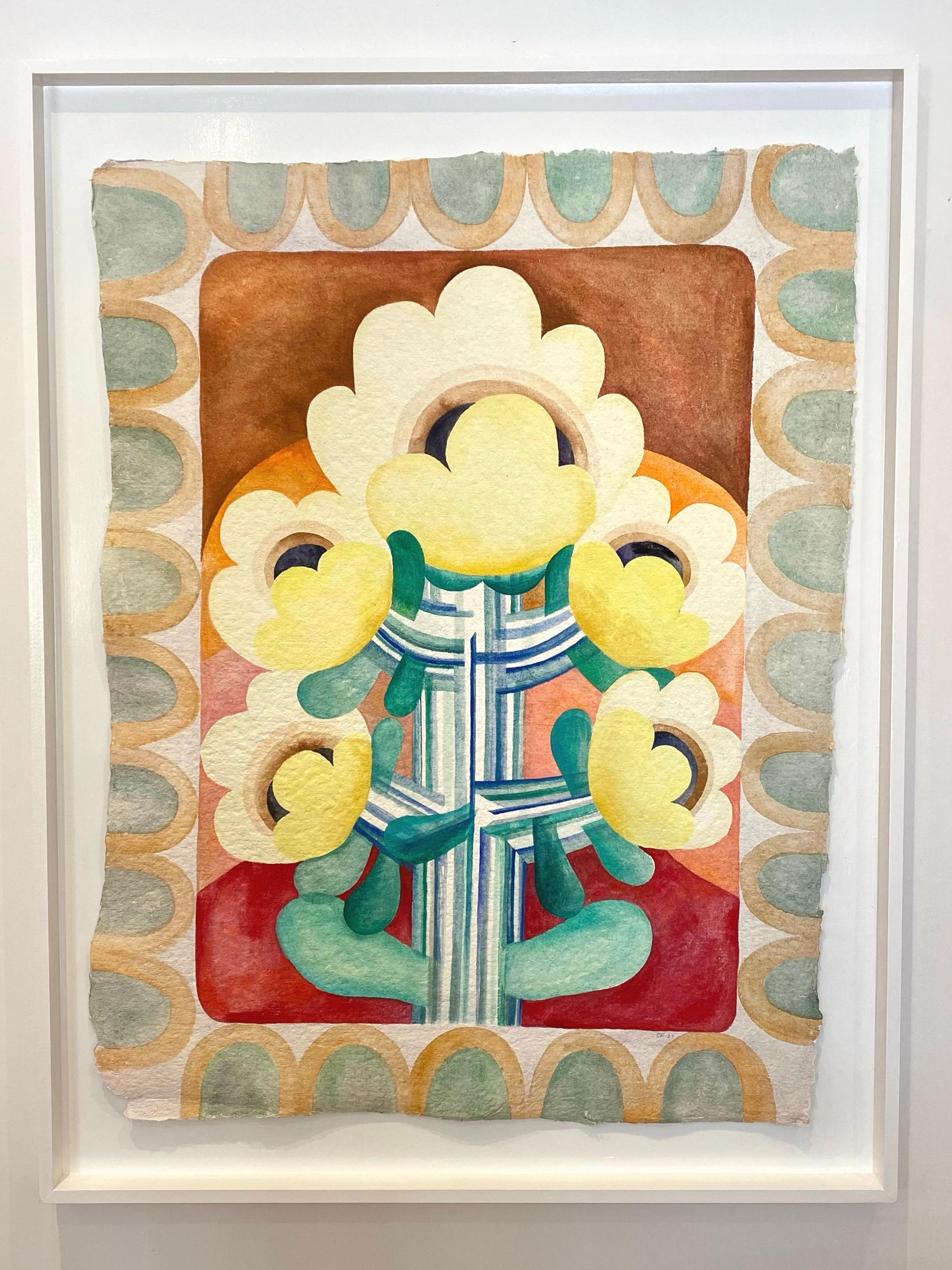 In 2020, Caroline Rennequin painted 350 flowers. Including a series of 301 gouaches on handmade Indian paper, in a work that narrates the aesthetics of the feminine and its relationship with nature, which she endlessly colors with a living