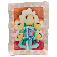 Flower by Caroline Rennequin 2020 Gouache on Handmade Indian Paper