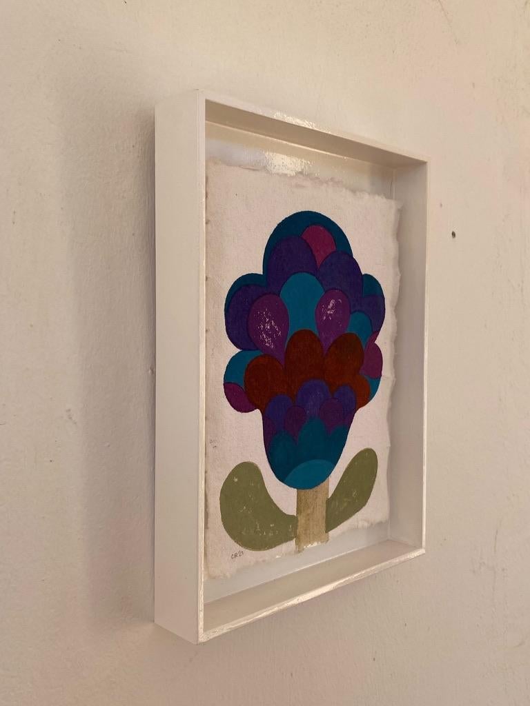 Flower by Caroline Rennequin 2021 Gouache on Handmade Indian Paper For Sale 1