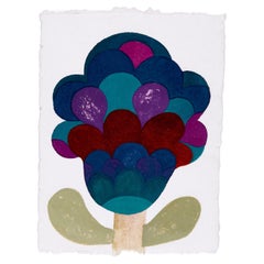 Flower by Caroline Rennequin 2021 Gouache on Handmade Indian Paper