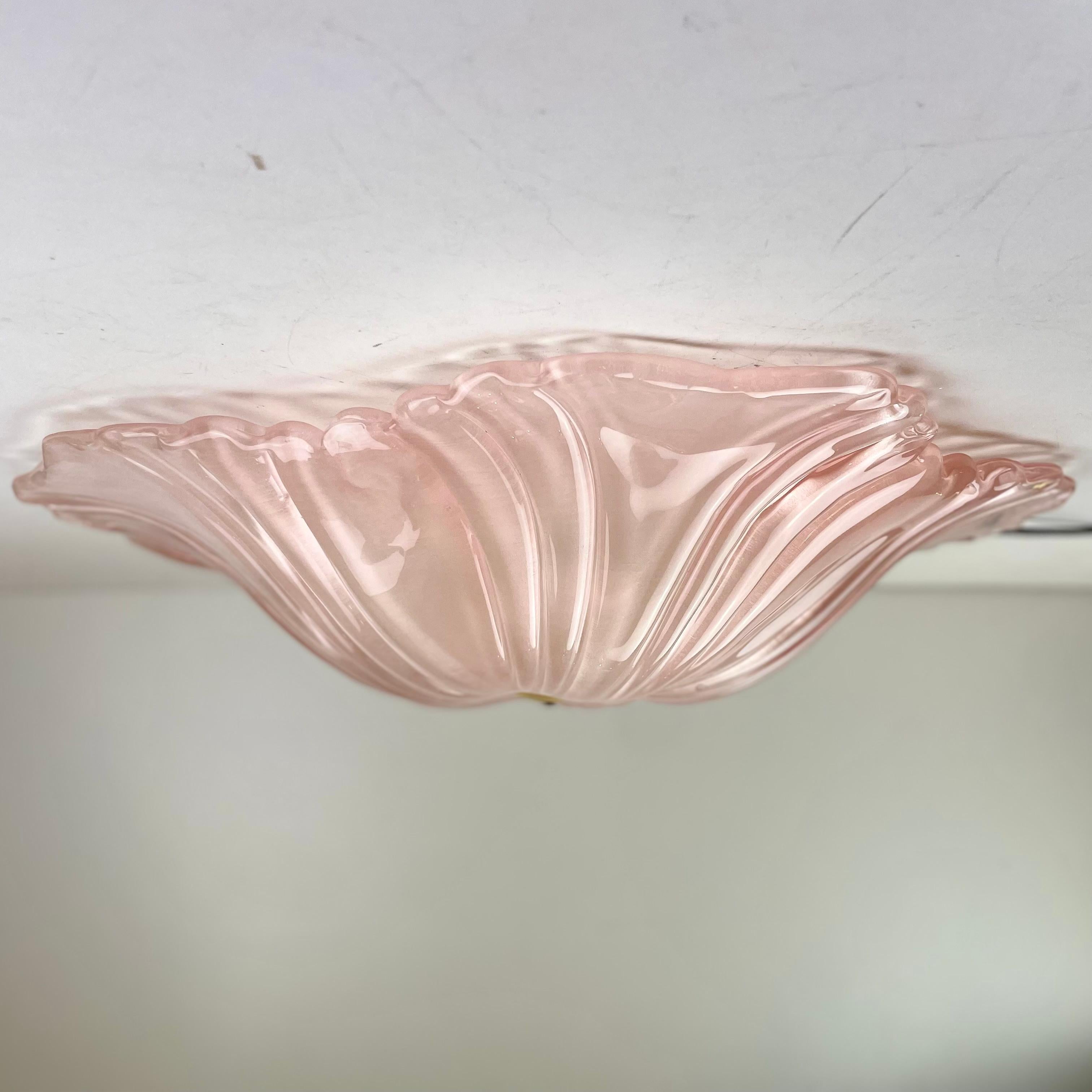 Lampada da soffitto a forma di fiore di Murano Due, anni '80 in vendita 9