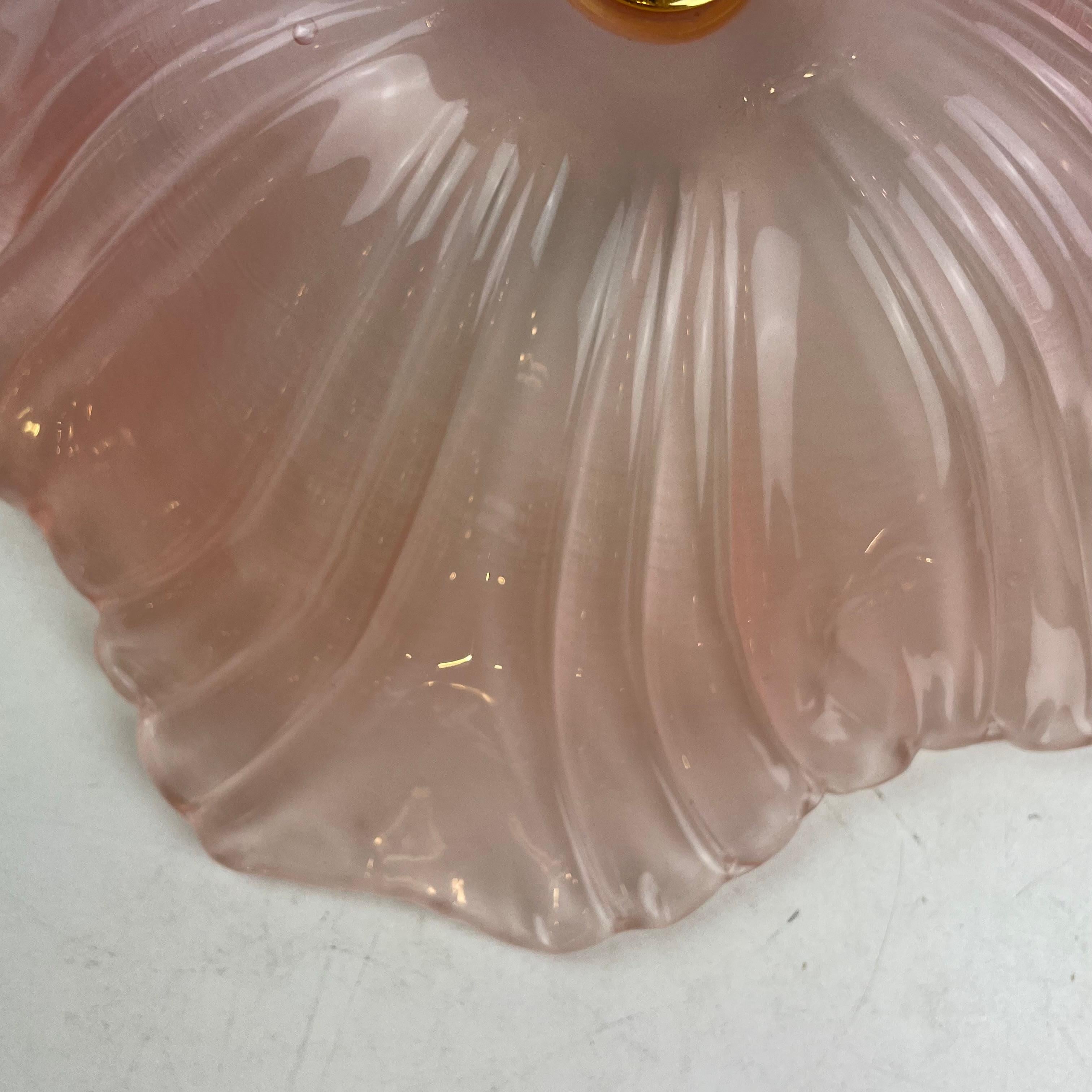 Lampada da soffitto a forma di fiore di Murano Due, anni '80 in vendita 10