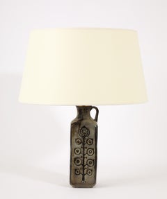 Flower Ceramic Table Lamp, France 1950's