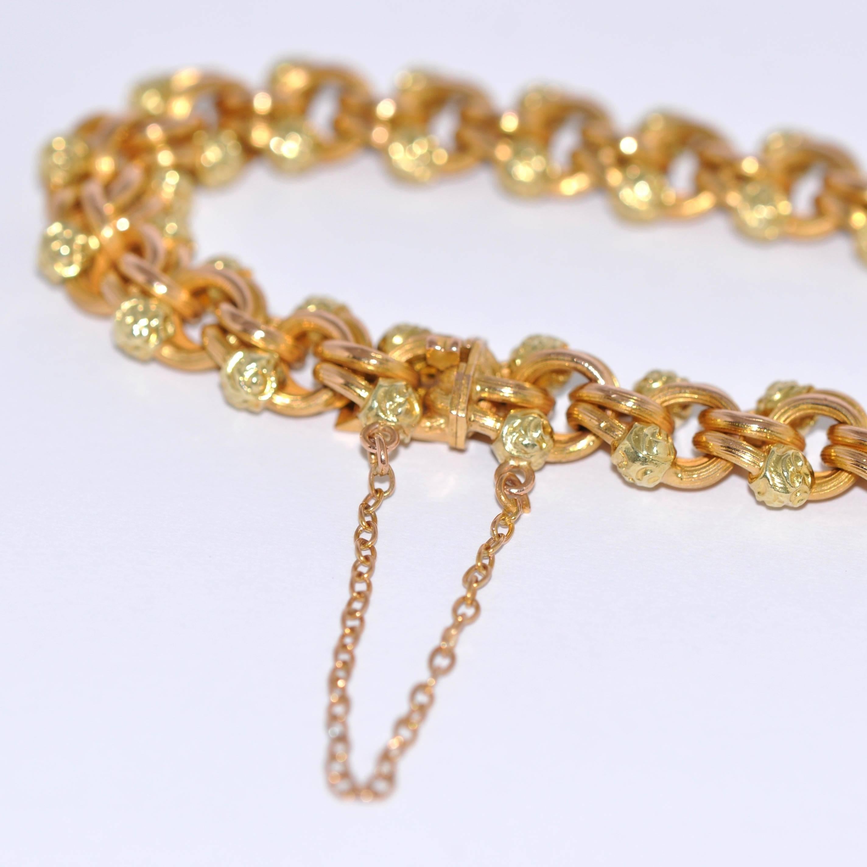 Women's Flower Chain Yellow Gold 18 Carat Bracelet