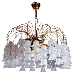 Flower Chandelier in Murano Glass, Italy, 1970