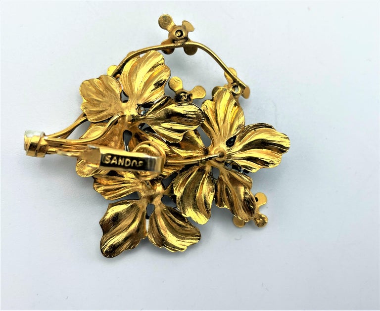 Boucles d'oreilles fleurs clip vintage - Montres & Bijoux