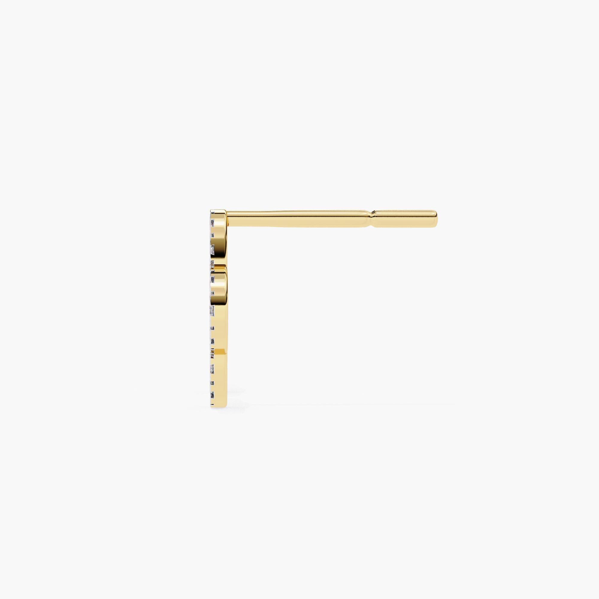 Pendientes de oro macizo de 14 quilates con diamantes naturales en forma de flor de trébol, SI GH Corte redondo en venta