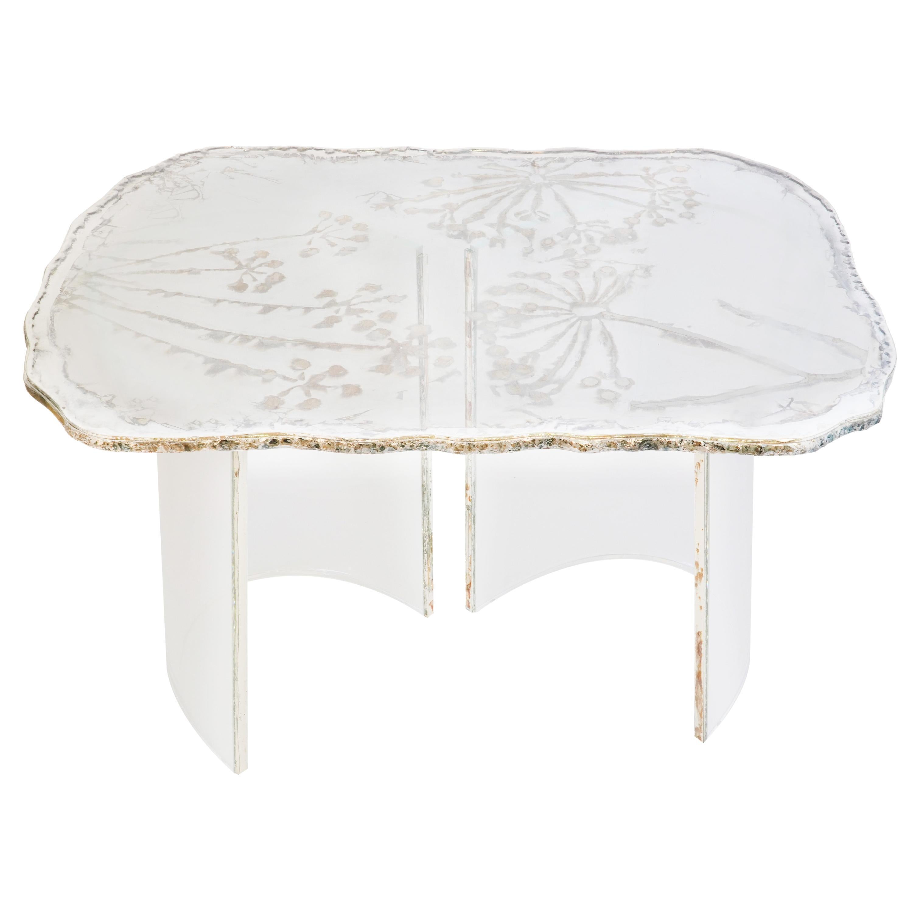 Silver Leafed Cocktail Table at 1stDibs