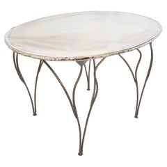 Consolle contemporanea "Flower" , vetro argentato, gambe scultura Decò