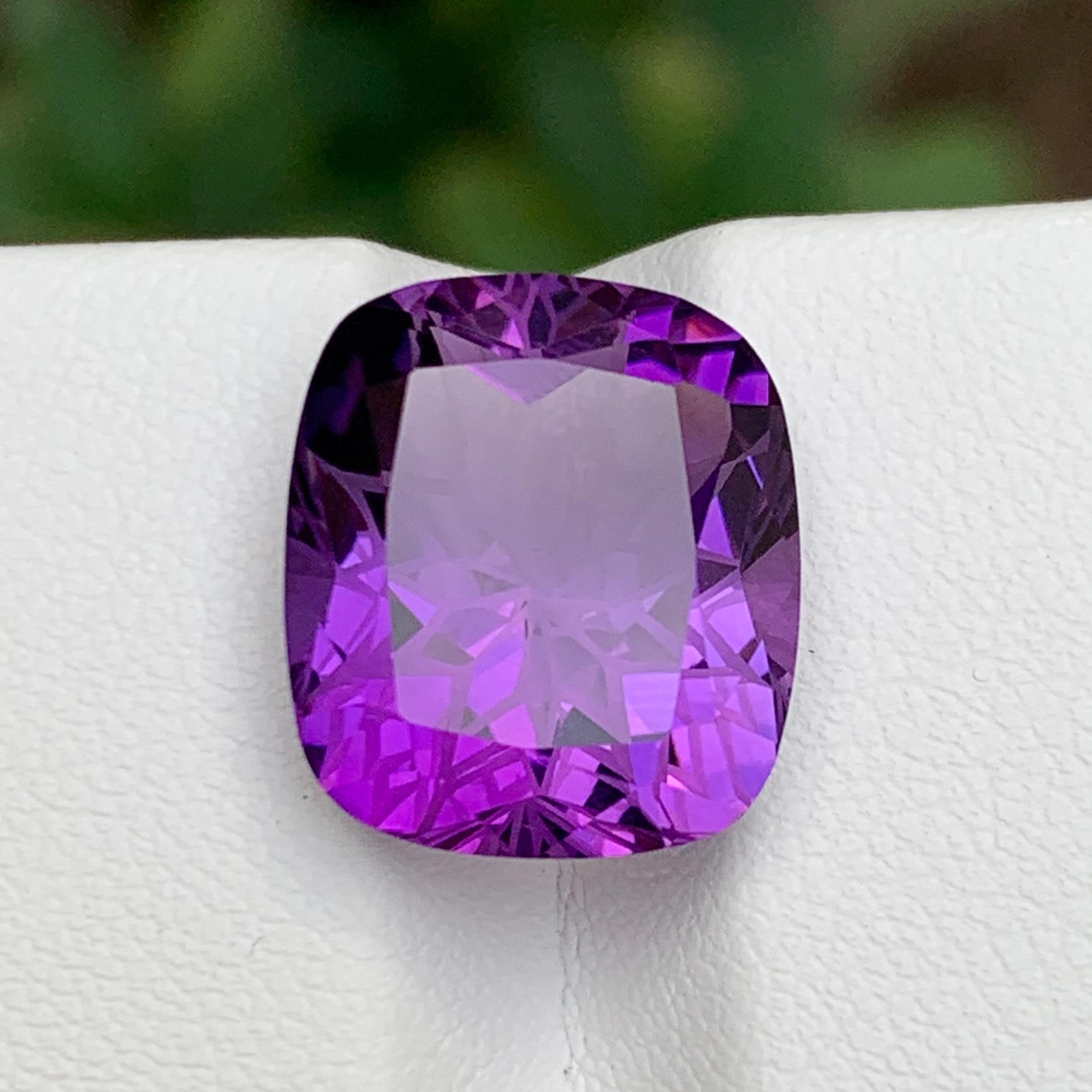 Flower Cut Purple Natural Amethyst Pendant Loose Gemstone 10.90 Ct for Jewelry For Sale 6
