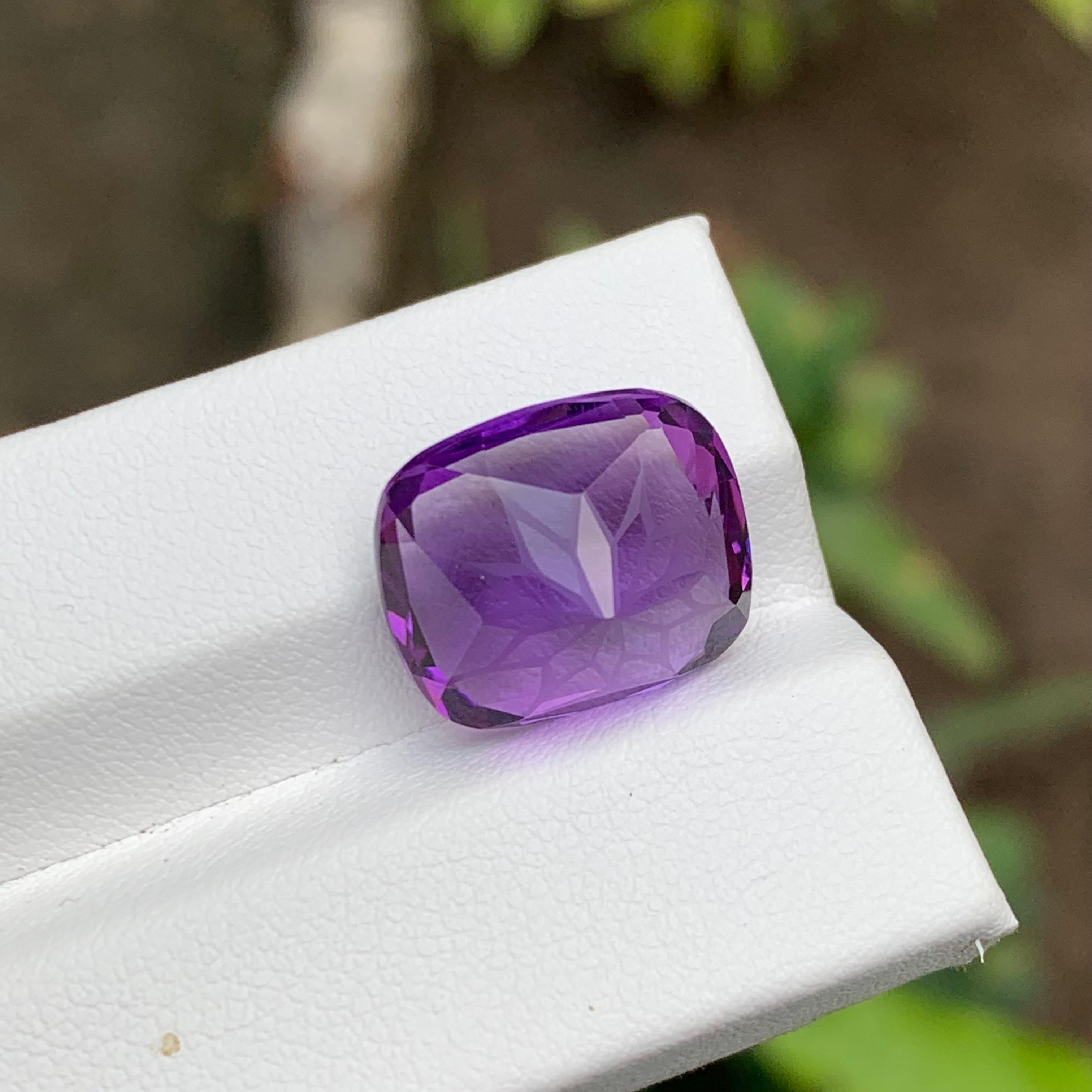 Flower Cut Purple Natural Amethyst Pendant Loose Gemstone 10.90 Ct for Jewelry For Sale 1
