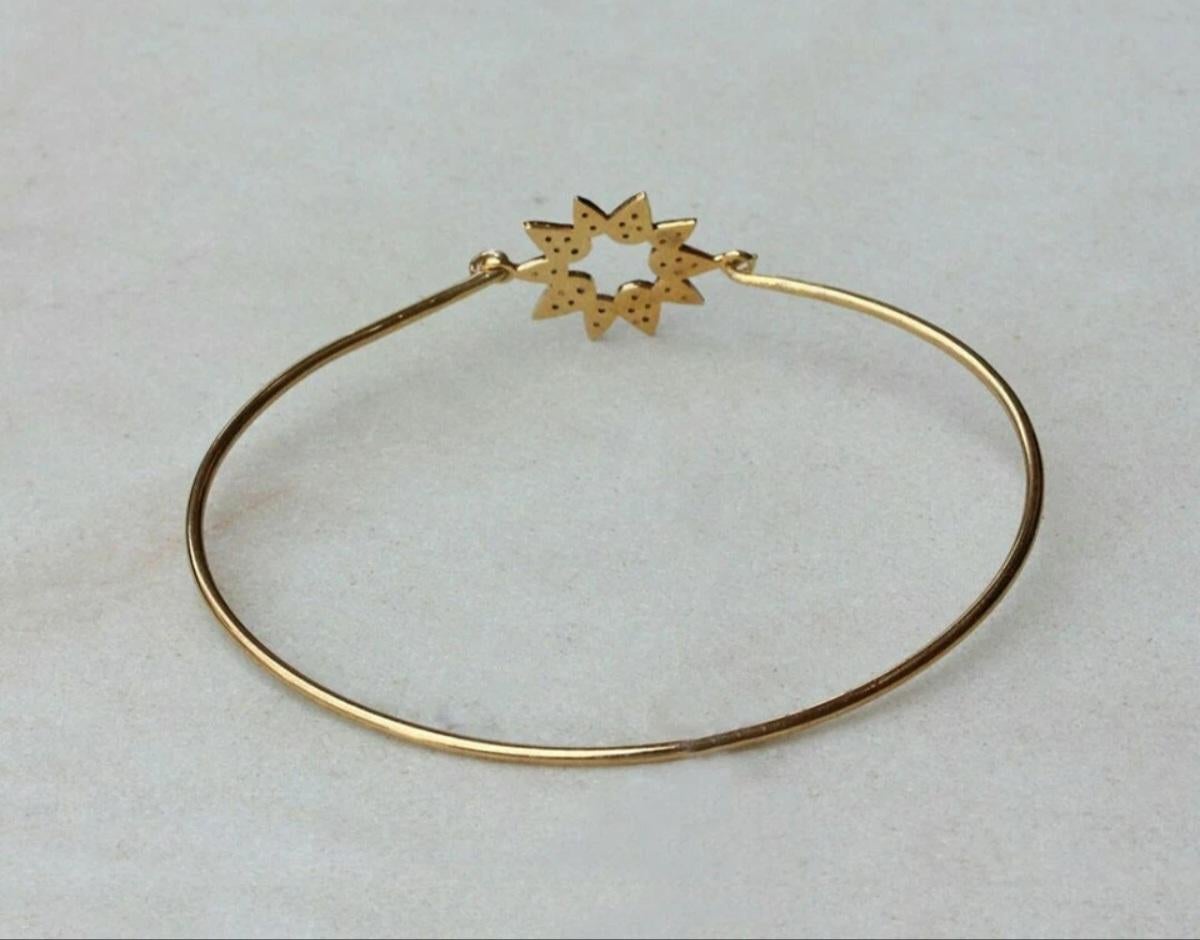 Flor Pulsera Delicada Pave Diamante 925 Plata Pulsera de Diamantes Regalo de Aniversario Corte redondo en venta