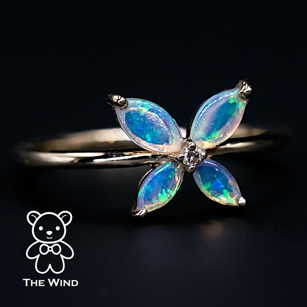 diamond and opal engagement ring