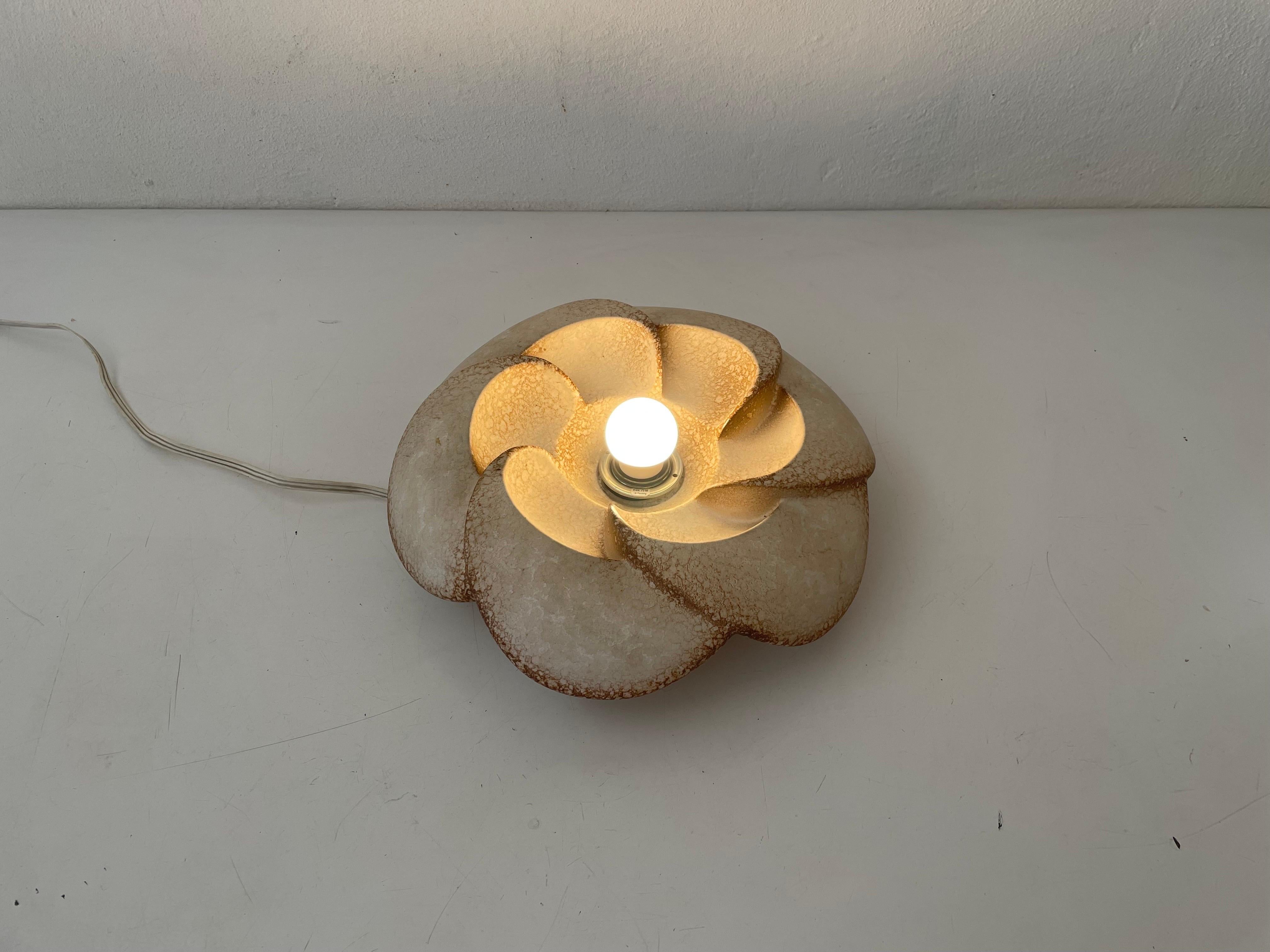 Flower Design Ceramic Flush Mount Ceiling Lamp, 1960s, Germany For Sale 6