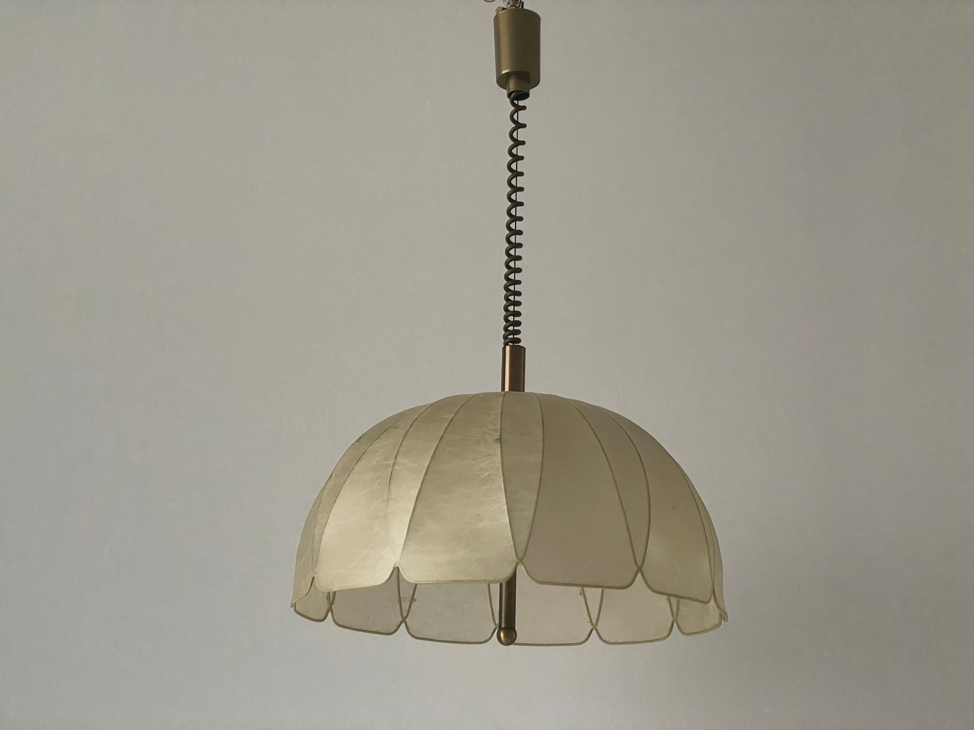 Resin Flower Design Cocoon Adjustable Height Pendant Lamp by Goldkant, 1960s, Germany For Sale