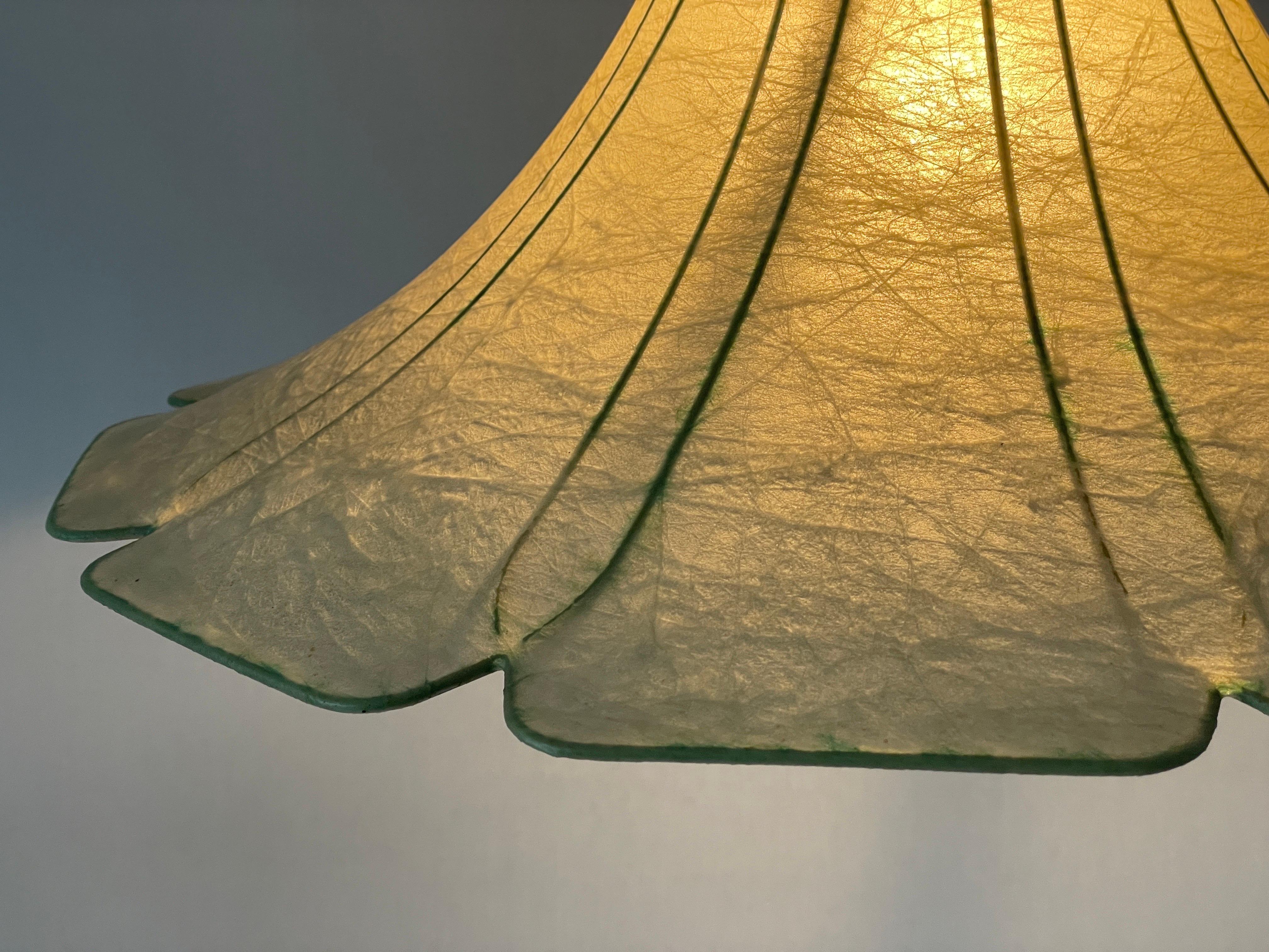Flower Design Cocoon Pendant Lamp by Goldkant, 1960s, Germany For Sale 8