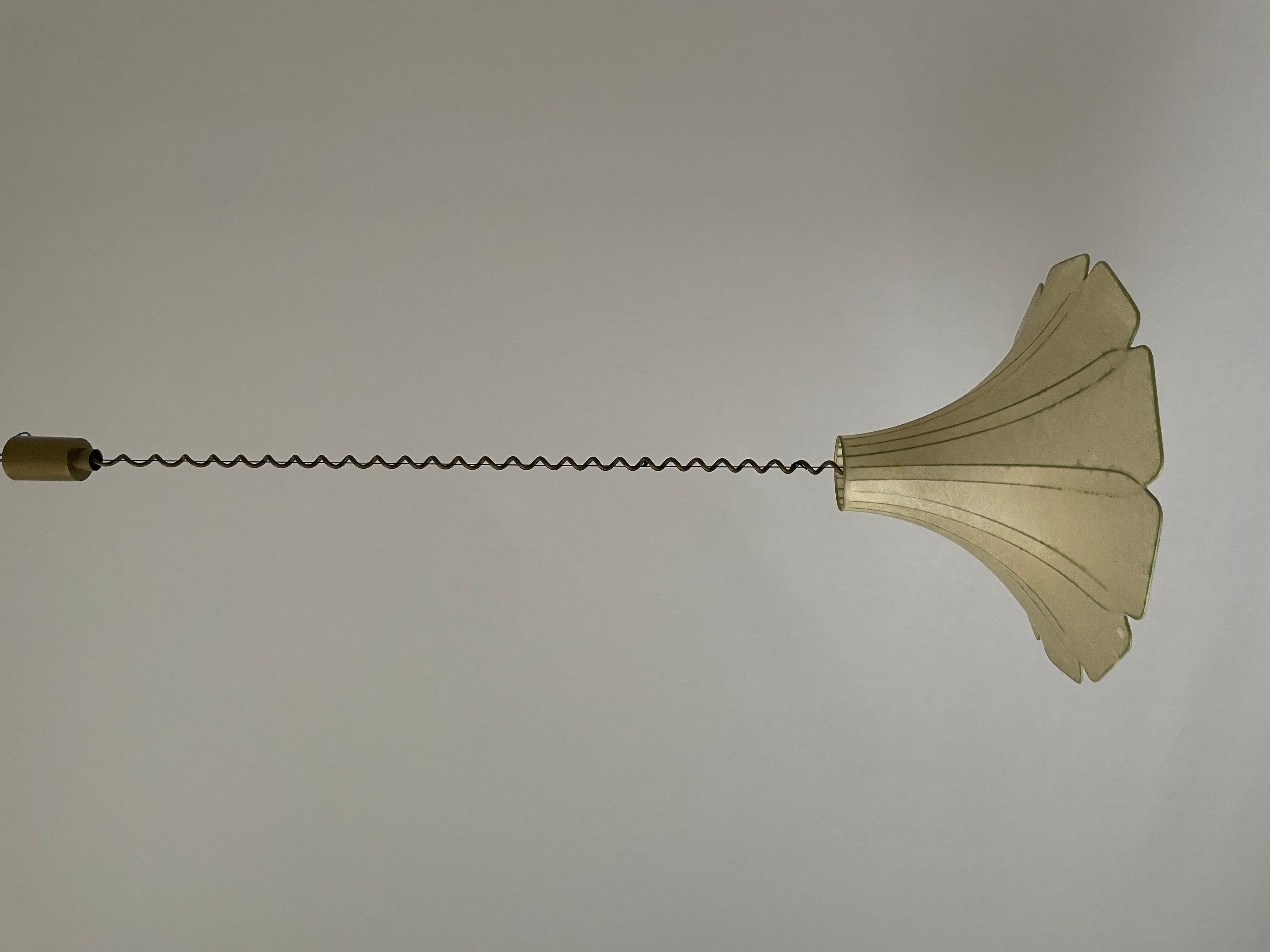 Flower Design Cocoon Pendant Lamp by Goldkant, 1960s, Germany For Sale 9