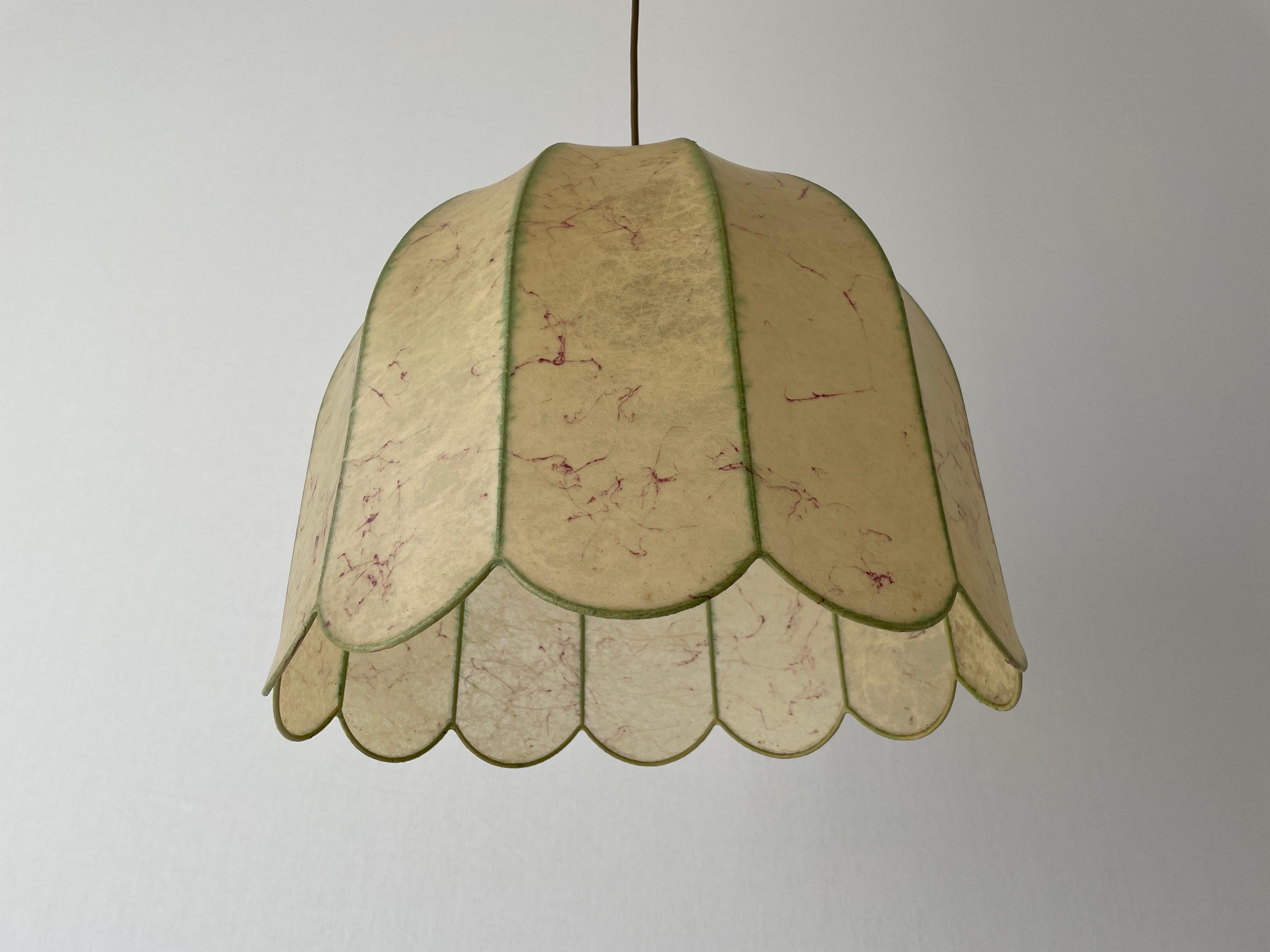 Mid-20th Century Flower Design Cocoon Pendant Lamp by Goldkant, 1960s, Germany