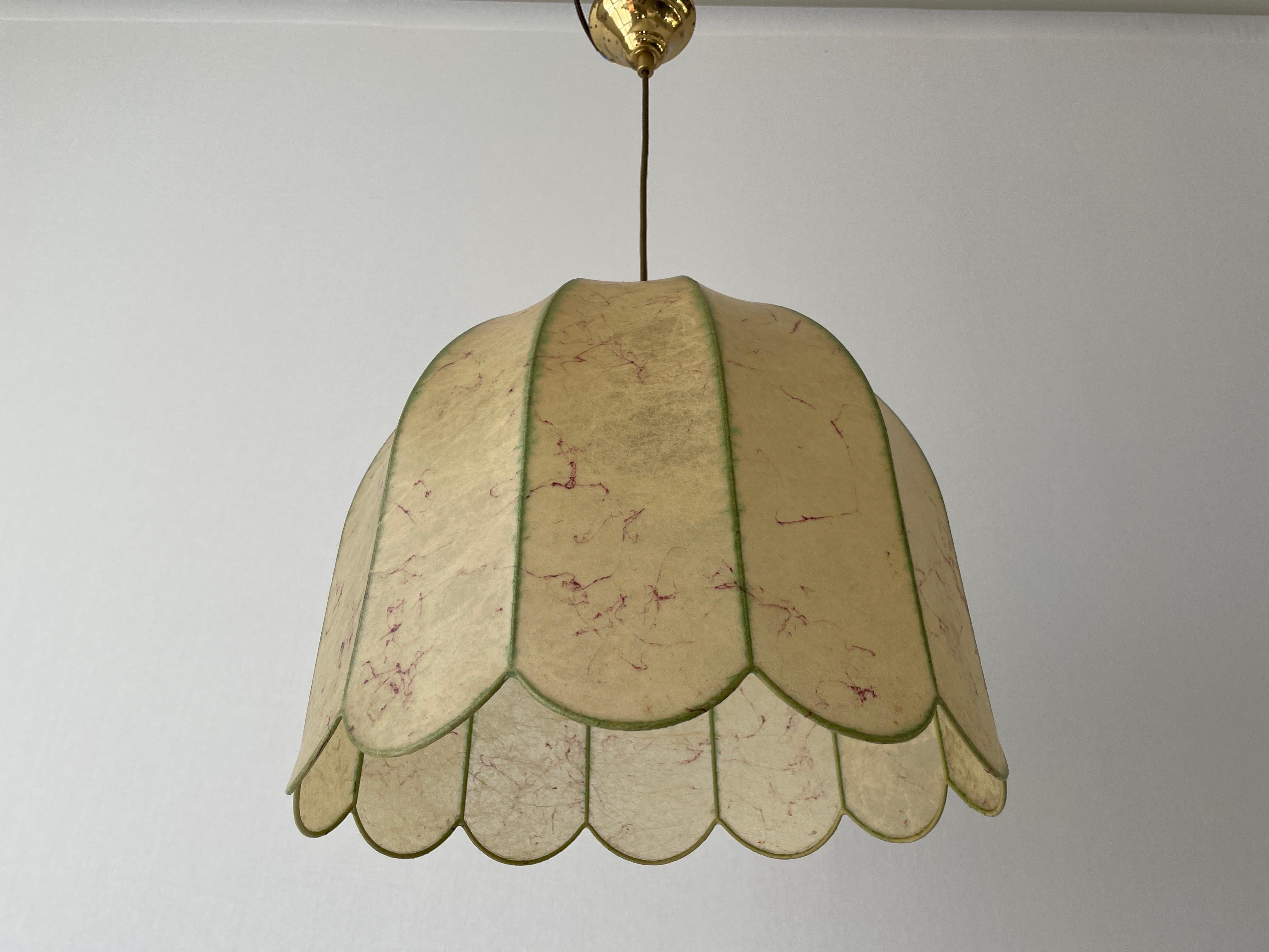 Resin Flower Design Cocoon Pendant Lamp by Goldkant, 1960s, Germany