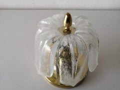 Blumenblumendesign-Deckenleuchte aus Glas und Messing von Limburg, 1960er Jahre, Deutschland
