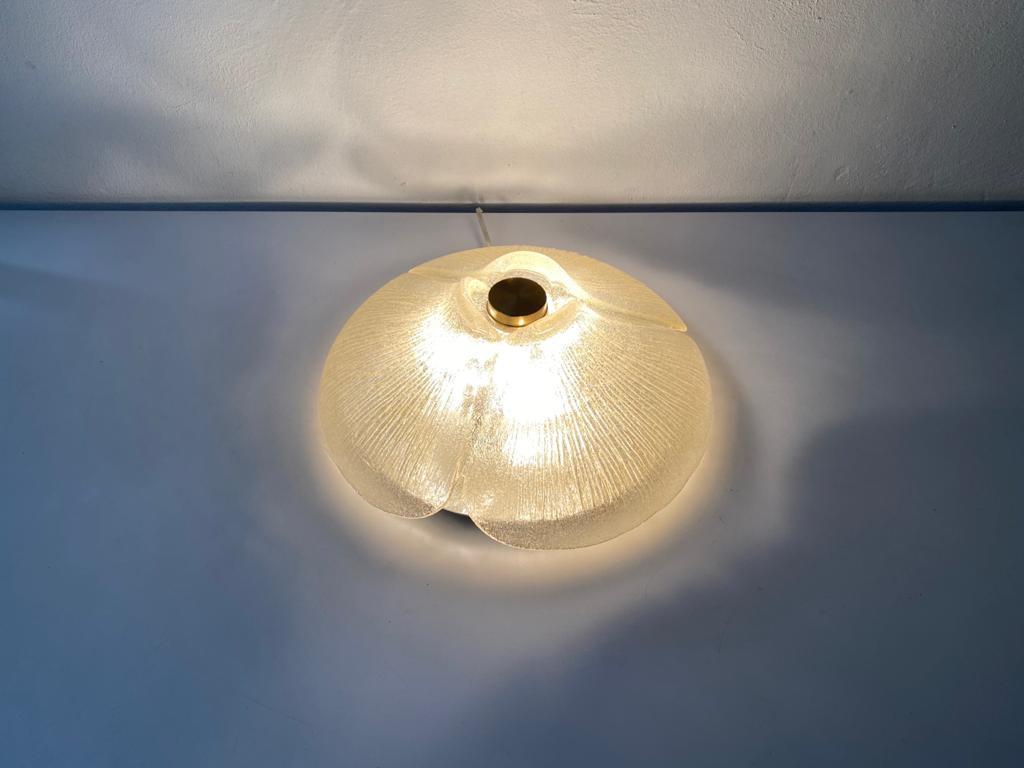 Flower Design Glass Ceiling Lamp by Peill Putzler, 1960s Germany 1