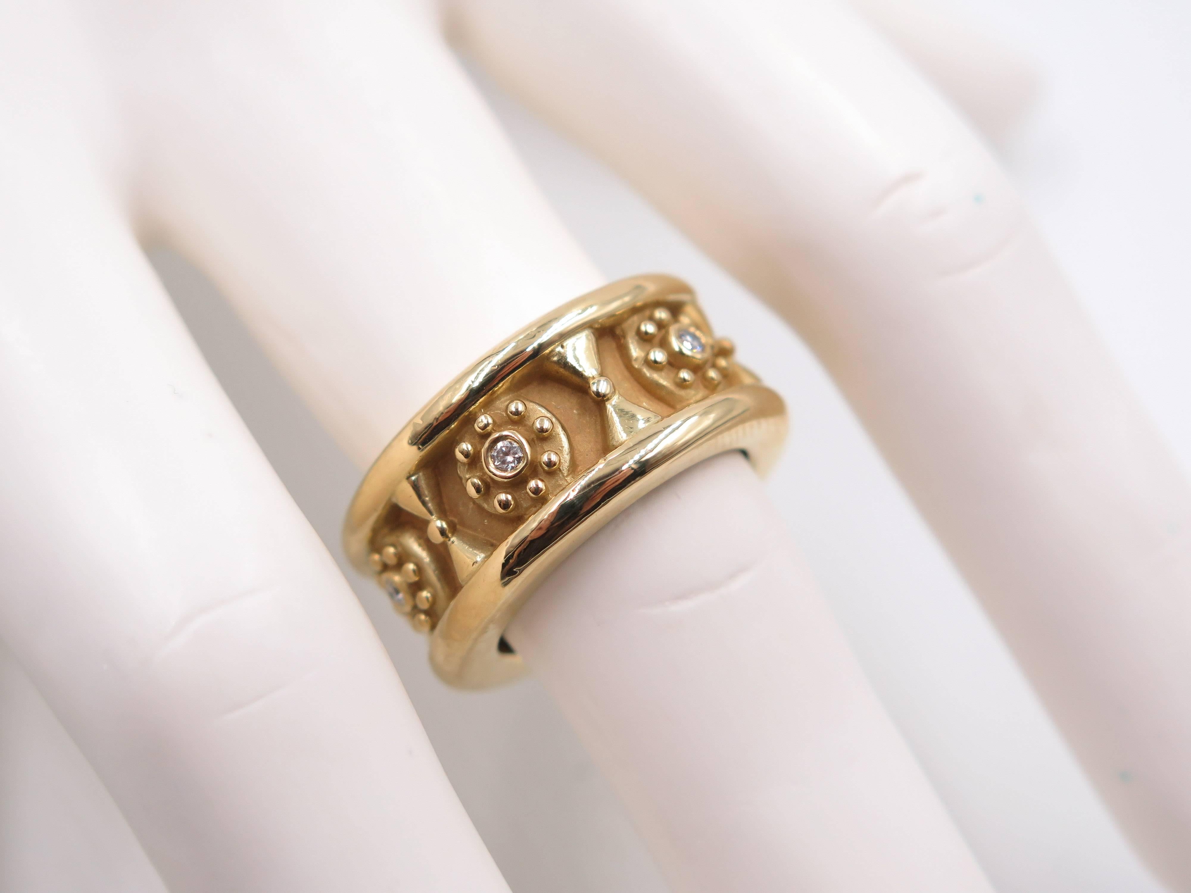 Women's Flower Designed Yellow Gold Ring by B. Kieselstein Cord