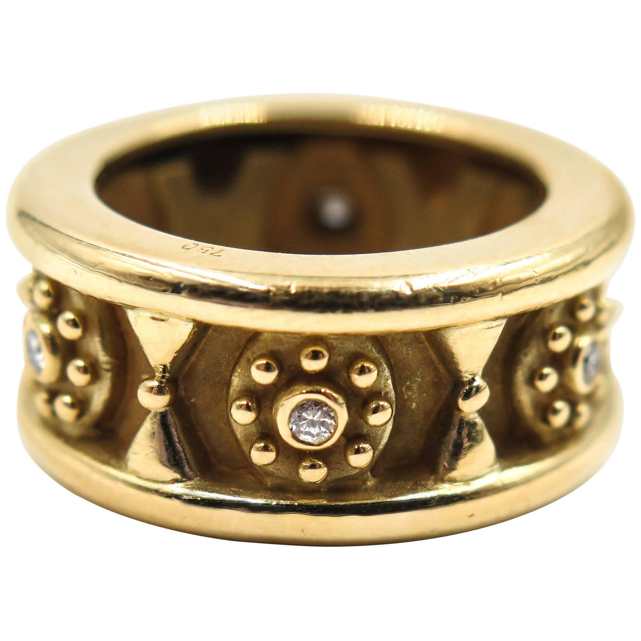 Flower Designed Yellow Gold Ring by B. Kieselstein Cord