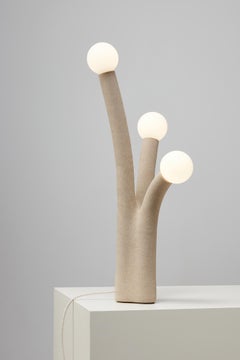 Flower Limited Edition Modern Sand and Nylon Desk Lamp by Hot Wire Extensions