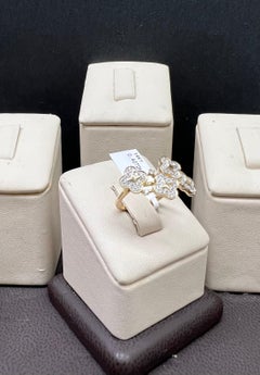 Flower Diamond Ring 14K Yellow Gold