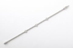 Flower Diamond Tennis Bracelet