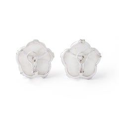 Flower Diamond White Gold Earrings