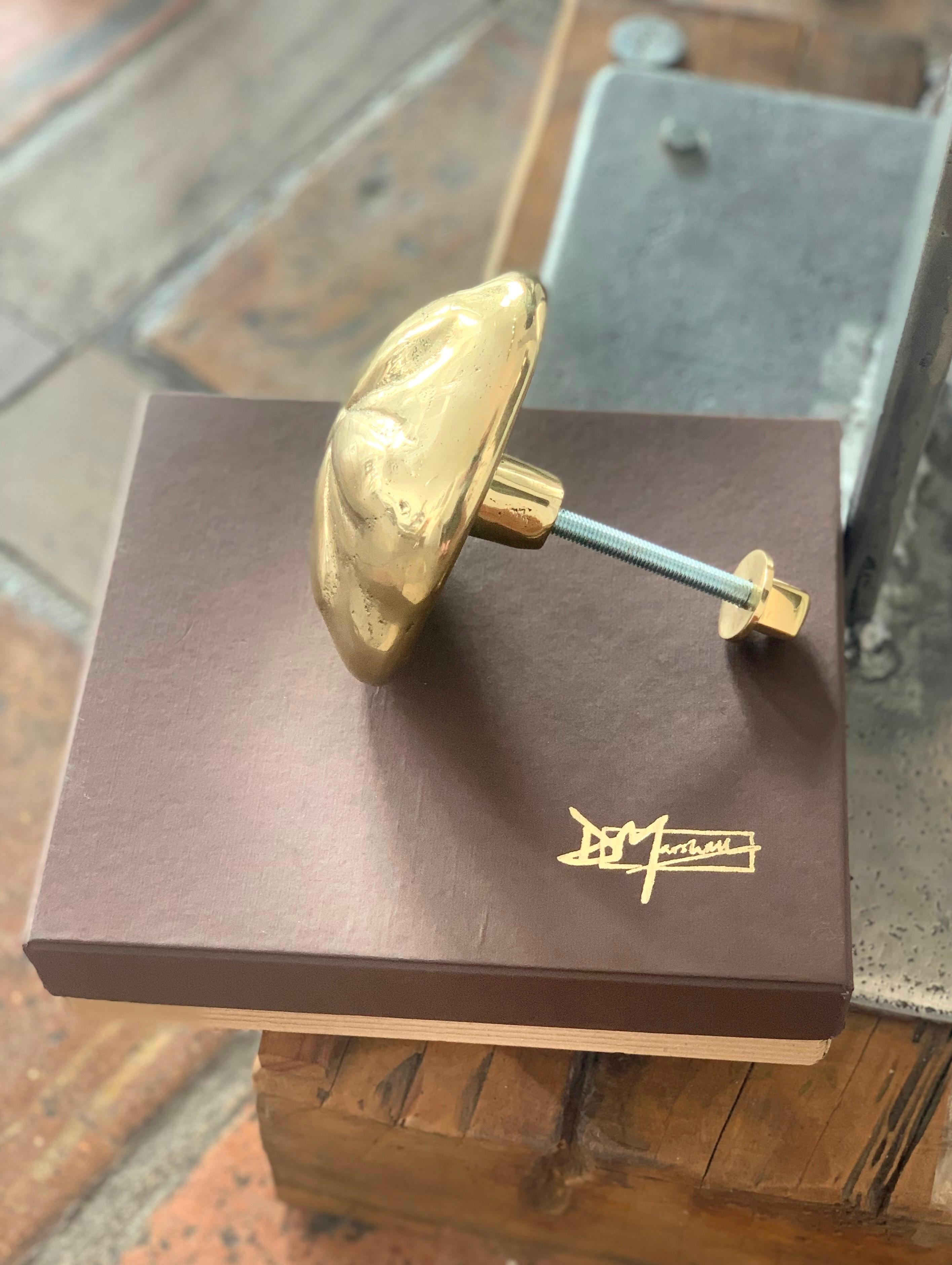 Handcrafted Solid Brass Door Handle - Designed by David Marshall Sculpture.

The unique handcrafted brass door handle is a stricking fusion of art and function, designed and made by the renowned sculptor David Marshall in his atelier in Benahavis